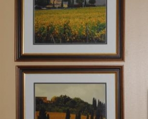 2pc set. 17x19 Tuscany Trees/Vineyard  $350