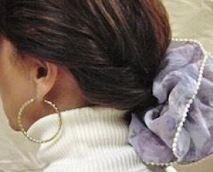 The Butterfly Scrunchie with beads